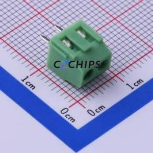 KF128L-3.81-2P Screw Terminal Block Through hole Component (THT),P=3.81mm Connector 1x2P 3.81mm Green Through Hole - Product Image 1