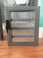 Fenêtre à jalousie en aluminium économique avec persiennes en verre, ouverture horizontale, design moderne, pour extérieur, étanche à la pluie, ventilée