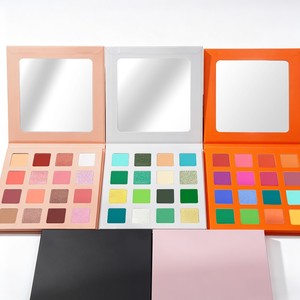 Palette de fards à paupières DIY mats, chatoyants et pailletés, 16 couleurs, boîte de 22 mm carrée avec miroir - Product Image 6