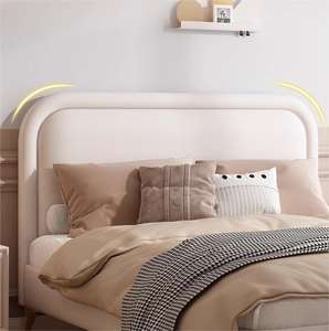 Cama de bebé de madera de estilo Crema para niñas, bonito diseño de princesa, uso moderno y sencillo para dormitorio - Product Image 3