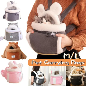 KingHon <b>Cat</b> Carrier <b>Backpack</b> Winter Warm Pet Carring Bags Soft Plush Pets Cage for Outdoor Travel Pet Hanging Chest Bags 6kg - Product Image 2