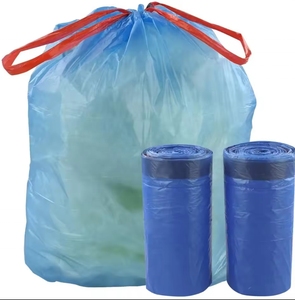 Big Size Blue Drawstring Plastic Trash <b>Bag</b> Garbage <b>Bag</b> <b>Refuse</b> Sack - Product Image 5
