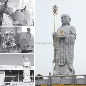Grande pierre de granit naturel personnalisée sculptée debout Ksitigarbha Bodhisattva <span class=keywords><strong>Jizo</strong></span> Bouddha Sculpture tibétaine Statues en bronze - Product Image 2