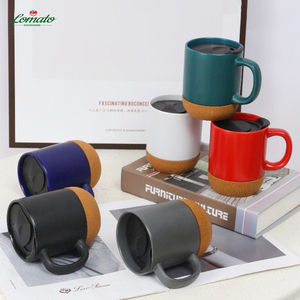 Mug en céramique personnalisé avec logo, base en liège |   Gobelet à café portable grande capacité, sans BPA, compatible lave-vaisselle, réutilisable, écologique - Product Image 6