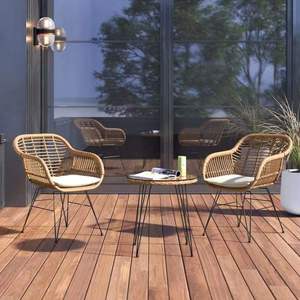 Chaise de salle à manger en rotin de style américain, nouvelle conception, en <span class=keywords><strong>aluminium</strong></span>, pour <span class=keywords><strong>cuisine</strong></span>, restaurant, bar, jardin, dîner en plein air - Product Image 1