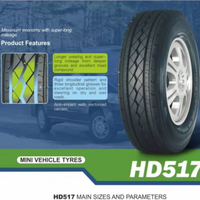 Neumático Haida HD517 para Auto Compacto, Radial, Sin Cámara, con Banda de Acero, para Todas las Estaciones, con Patrón de Banda de Rodadura para Carretera