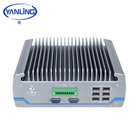 PC Industrial Integrado Sin Ventilador Intel I3/I5/I7 6ª/7ª Gen DDR4 16GB RAM Mini ITX Computadora Robusta 2 LAN 6 COM Compatible con Can Bus