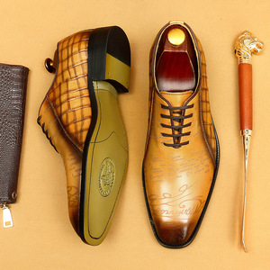 Mocasines de Cuero Genuino para Hombre, Estilo Italiano de Alta Gama, Zapatos Oxford Hechos a Mano para Boda, Cierre Deslizante, Otoño, Ligeros, Bordados - Product Image 5