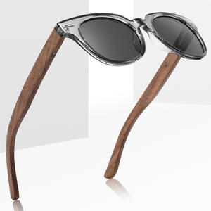 แว่นกันแดดแบบยูนิเซ็กซ์กรอบสีดำขาแว่นไม้ UV400 เลนส์โพลาไรซ์ TAC ป้องกันแสงแดดสำหรับกิจกรรมกลางแจ้งการเดินทางขับรถ - Product Image 5