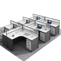Scrivania Moderna Estensibile a L, Sistema di Postazioni di Lavoro 2-8 Posti, Pannello in Legno, Uso Commerciale e Domestico, Garanzia di 3 Anni