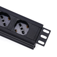 Barre d'alimentation 6 prises Schuko avec disjoncteur pour armoire réseau - Stock disponible