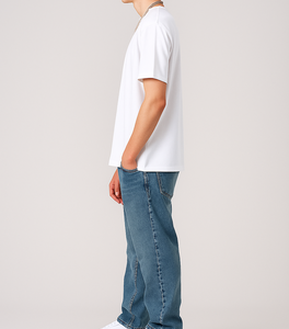 T-shirt décontracté ample 100 % coton 180 g/m² en tissu tricoté imprimable, gaufré et brodé - Product Image 5