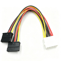 4 Pin Molex to 2 SATA Power Adapter Cable Dual SATA Splitter Cable 20cm for HDD SSD PC
