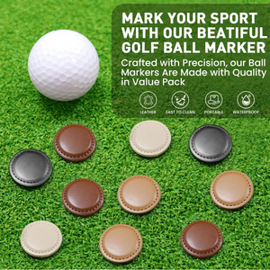 Marcador de Pelotas de Golf Magnético de Cuero Vegano YY, Accesorio de Golf Portátil, Pinza de Calibración de Pelotas de Golf Redonda y Duradera - Product Image 3