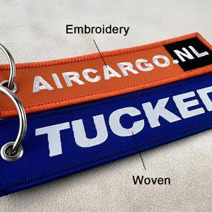 Tùy chỉnh quảng cáo <span class=keywords><strong>Anime</strong></span> đôi bên thêu vải Keychain / Keytag / Keyring - Product Image 2