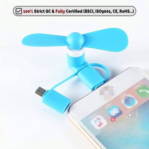 Mini Ventilador USB Tipo C 2 en 1 para Teléfono Celular con Logotipo Personalizado, Regalos Promocionales Personalizados, Ventilador 3 en 1 para Teléfono Móvil para iPhone y Android - Product Image 5
