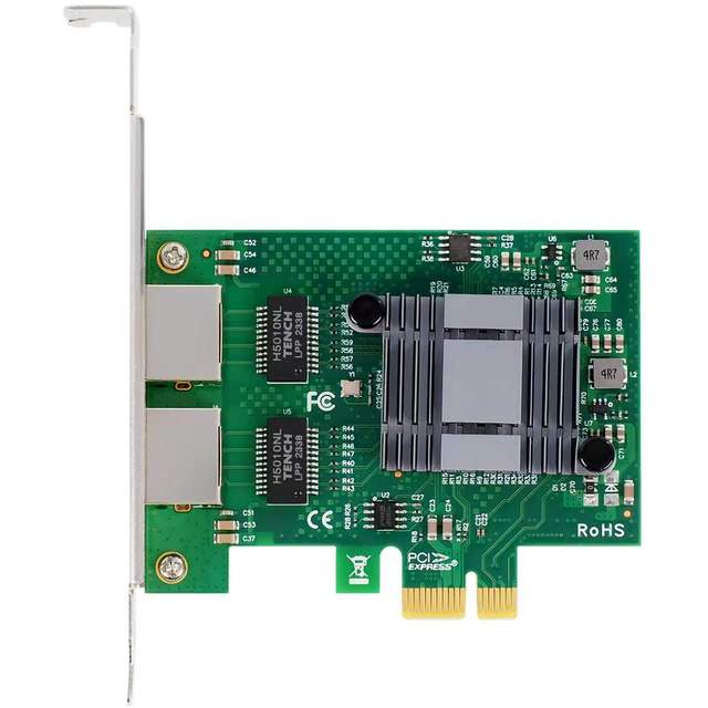82576 1Gb  RJ45 Gigabit Dual Ethernet Port PCI-E X1NIC Network Card