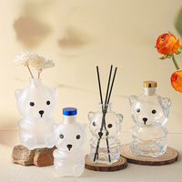 500 ml Coloré Vide 16oz Ours Forme Diffuse Bouteille En Verre 500 ml Aroma Bouteilles 500 ml Reed Diffuse Bouteilles En Verre