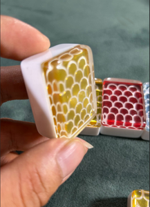 Jeu de tuiles de mahjong américain gravé et peint à la main en acrylique OEM à 3 ou 4 couches, toute couleur peut être personnalisée, jeu de société de table - Product Image 4