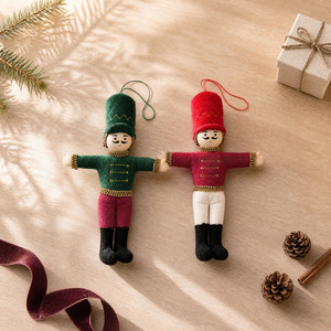 Decorazione Natalizia All'ingrosso: <span class=keywords><strong>Soldatino</strong></span> <span class=keywords><strong>Schiaccianoci</strong></span> in Tessuto, Bambola di Peluche, Ciondolo da Appendere per Albero di Natale, Decorazione per Feste Natalizie - Product Image 3