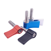 Vis à poignée en forme de L et en forme de 7, filetage mâle M6/M5*20mm, bouton rotatif réglable, levier à pouce, vis noire