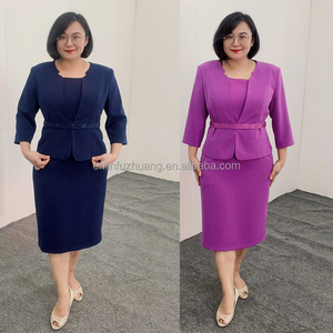 Classic Formal Office <b>Dresses</b> Plus Size Women's Clothing Church <b>Suit</b> <b>Dresses</b> for Women Business - Product Image 3