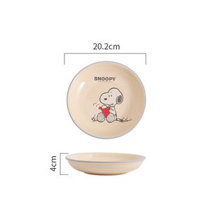 Vaisselle pour enfants en céramique peinte à la main, style bohème, dessin animé coloré, vente en gros, compatible lave-vaisselle, résistante à la chaleur - Product Image 6