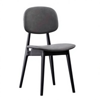 Chaise de salle à manger moderne pour cantine scolaire et restaurant, avec assise rembourrée et structure en bois et plastique
