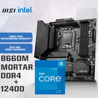 MSI MAG B660M MORTAR DDR4 Mortar Motherboard Komputer + Intel Core I5-12600K Set Papan Utama/motherboard Set CPU