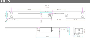 Hoge Kwaliteit Fail Safe Fail Secure <span class=keywords><strong>Access</strong></span> <span class=keywords><strong>Control</strong></span> Systeem Lang Type Elektrisch Strike Deurslot Ys132 - Product Image 3