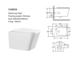 Vanity Washdown One Piece Drenaje de pared flotante de cerámica <span class=keywords><strong>Inodoro</strong></span> colgado <span class=keywords><strong>Inodoro</strong></span> Tanque oculto <span class=keywords><strong>Inodoro</strong></span> con botón de descarga redondo - Product Image 2