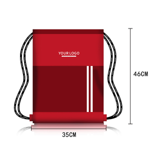 Colorful 290D Lightweight <b>Drawstring</b> <b>Backpack</b> Stripe Accent Polyester Sack pack Corporate Wellness Program Promotional Gift Bag - Product Image 2