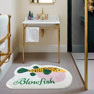 <strong>Funky</strong> Beach Theme Bathroom Kid Decor for Washable Shower Microfiber <strong>Mats</strong> - Product Image 6