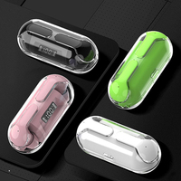 Earbuds Stereo LED Display Nirkabel Tahan Air, Headphone In-Ear, Headset, Earphone TWS Warna-Warni
