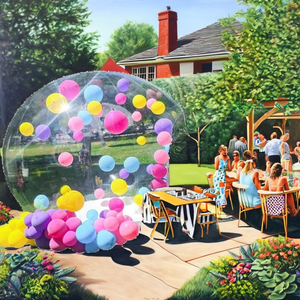 Tente à bulles gonflable <span class=keywords><strong>VANCEN</strong></span> BBH-36 de 10 pieds de diamètre et maison avec souffleur, qualité commerciale, garantie 1 an pour les locations de fêtes - Product Image 1