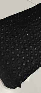 Tela de terciopelo con bordado suave de primera calidad para vestidos de hombre Tela bordada para venta de exportación mundial - Product Image 4