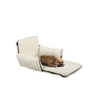Lit pour animaux de compagnie rond en forme de fleur PAIPET pour chatons et petits chiens, lit pour chien en peluche doux et confortable, nid douillet pour chat