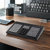 Teclado POS de 66 Teclas con Precio de Fábrica, Compatible con OPOS/JPOS, USB, Totalmente Programable, con MSR y Bloqueo de Teclas para Sistema POS