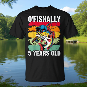 Camiseta de cumpleaños de pesca para niños de 5 años, para fiestas infantiles - Product Image 3