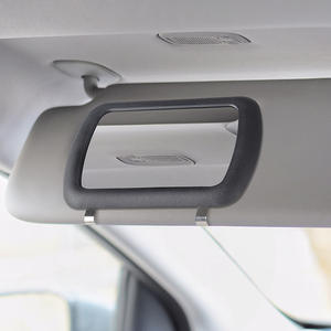 Visera para el sol del coche, espejo rectangular con clip, espejo de maquillaje de alta definición, accesorio interior, plástico negro, diseño moderno - Product Image 2