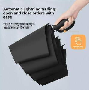 <span class=keywords><strong>Parapluie</strong></span> <span class=keywords><strong>Homme</strong></span> Entièrement Automatique à Boucle Anneau, en Alliage, Trois Plis, 10 Baleines, Anti-UV, Extra Large, Renforcé et Robuste, pour le Commerce International - Product Image 1