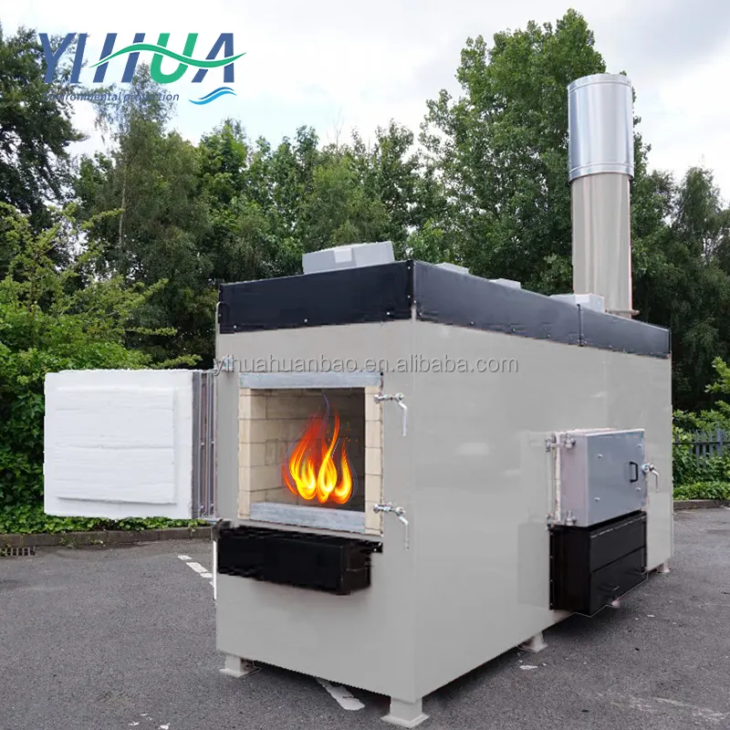 Eco Green Exhaust Professional Medical Waste Gas Treatment Incinerator System 30Kg