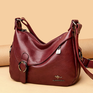 New <b>Soft</b> PU <b>Leather</b> Shoulder <b>Bag</b> Large Capacity Leisure Women's <b>Bags</b> Travel Shoulder <b>Bag</b> - Product Image 1