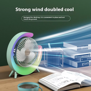 Mini ventilador de escritorio eléctrico recargable por USB, ventilador de plástico portátil de refrigeración por aire para oficina y <span class=keywords><strong>coche</strong></span>, lámpara de circulación transfronteriza - Product Image 4