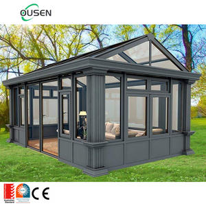 Solárium Prefabricado Extensible en Forma de <span class=keywords><strong>L</strong></span> con Techo Corredizo, Invernadero con Pantalla Protectora, Casas de Cristal con Techo Inclinado para Invierno - Product Image 5