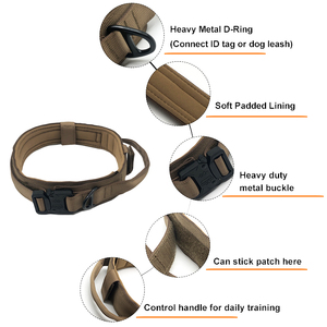 <span class=keywords><strong>Collar</strong></span> y Correa Tácticos para Perro con Hebilla Metálica Resistente de Fábrica, <span class=keywords><strong>Collar</strong></span> de Entrenamiento Ajustable Acolchado de Poliéster - Product Image 5