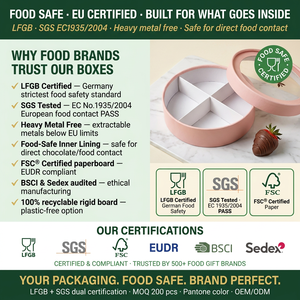 Boîte cadeau ronde <span class=keywords><strong>de</strong></span> <span class=keywords><strong>Noël</strong></span> en papier alimentaire à deux pièces (couvercle et base) avec insert, conception personnalisée - Product Image 3