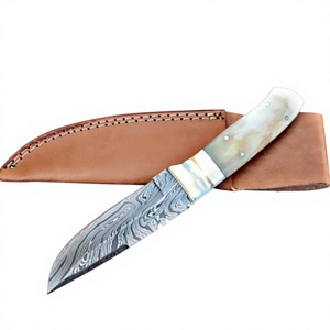 Handcrafted Industrial Grade Damascus Steel Hunting <b>Knife</b> with Bull <b>Bone</b> <b>Handle</b> Drop Point Blade 22.5 CM Length for Resellers - Product Image 2