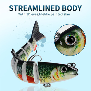 เหยื่อปลอม Byloo แบบมีฝูง<span class=keywords><strong>ปลา</strong></span>ด้านใน เหยื่อปลอมแบบลอยน้ำ ขนาด 110 มม. น้ำหนัก 21.5 กรัม คันเบ็ดตกปลาแบบ 4 ท่อน สำหรับตีเหยื่อ - Product Image 6