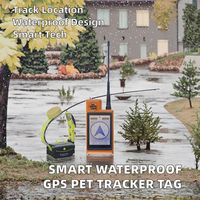 Traceur GPS intelligent mini IP67 étanche avec écran LCD, 5G, Bluetooth, en plastique, pour animaux de compagnie, alarme sans fil pour chiens, chats et enfants